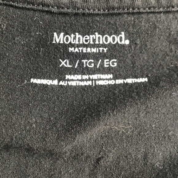 LMotherhood maternity Black ruched Crewneck T-shirt - Picture 4 of 4